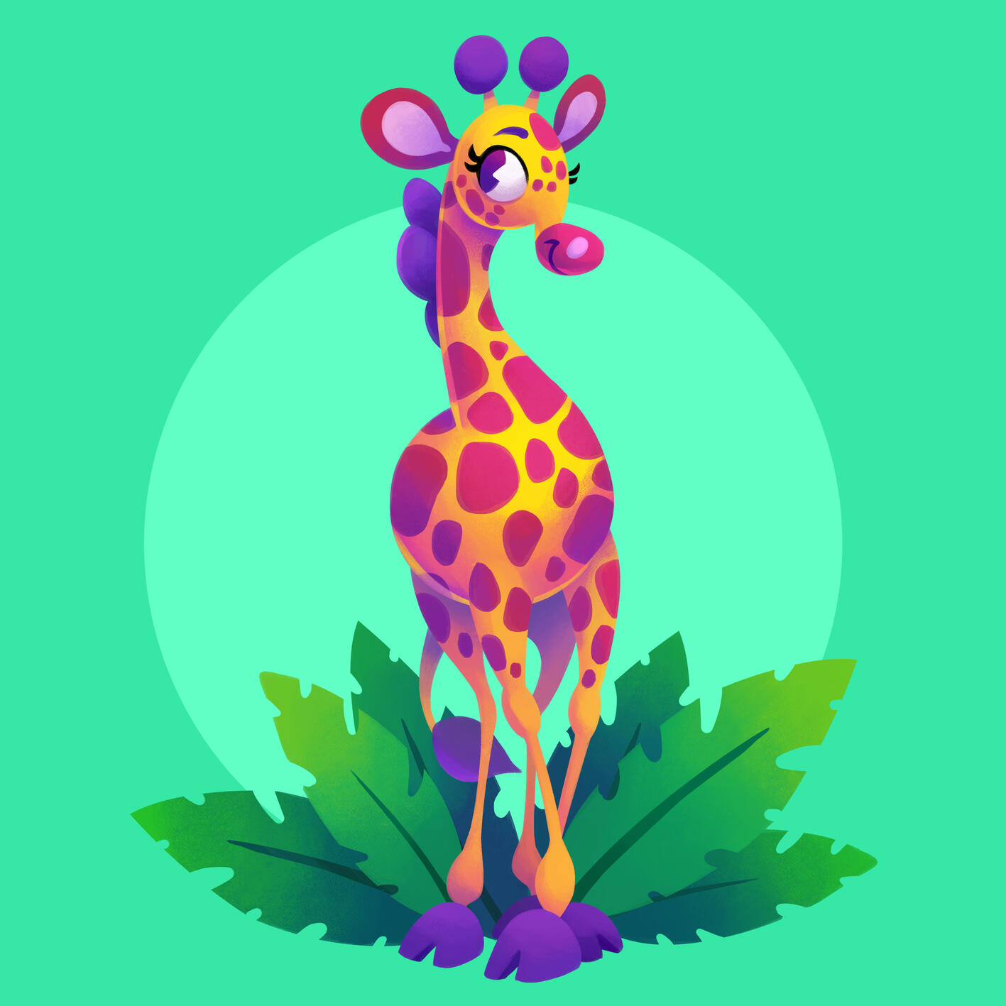 Colorful Giraffe